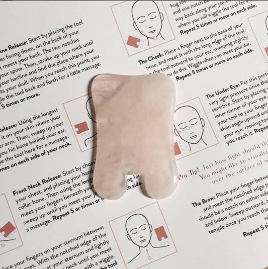 Facial Gua Sha Tool + printed guide