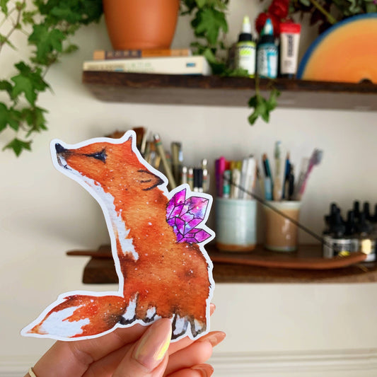 Fox Holographic Sticker