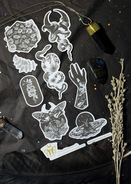 Blackwork Sticker Sheet